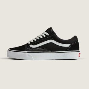 VANS Old Skool Shoe Sneaker Black & White Women Size 7